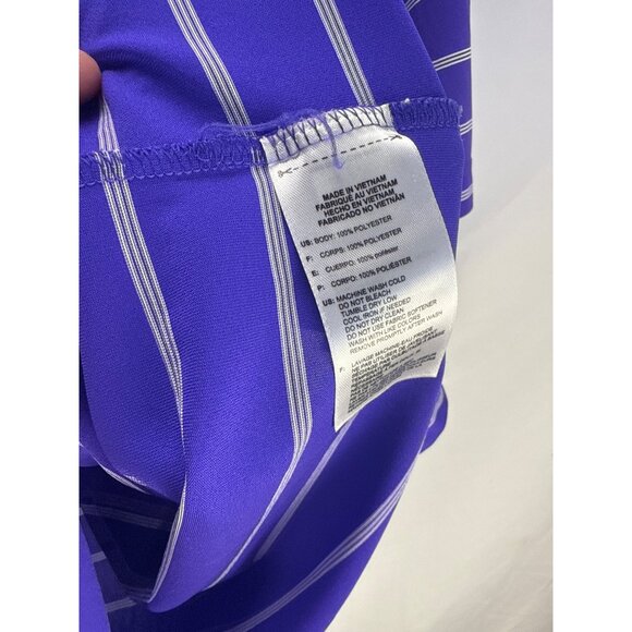 Adidas Golf Purple Striped Polo Shirt Climalite Men’s Size XL Short Sleeve - Picture 5 of 8